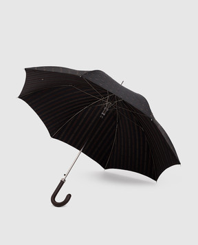 Pasotti Black umbrella cane with pattern OMITUO478SQ58801