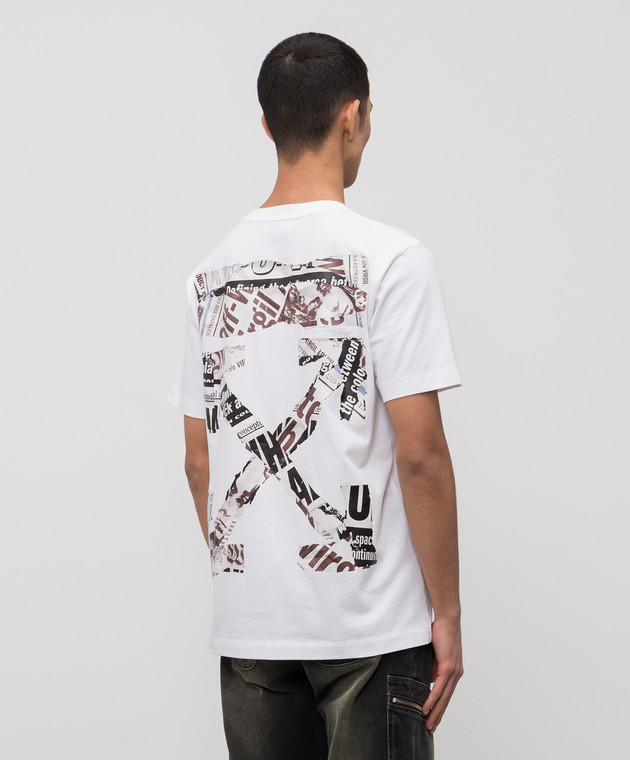 Off-White - Newspaper Arrow White T-Shirt 44MAA027F5J005 - shop 