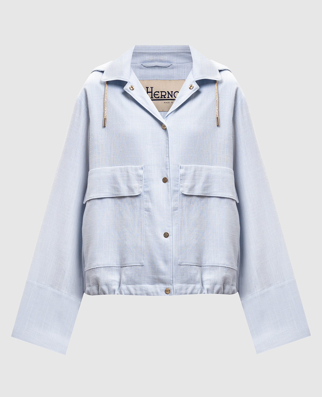 

Blue jacket with linen Herno, Light blue