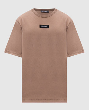 Dolce&Gabbana Brown T-shirt with inside-out effect G8RI4TG7P1O