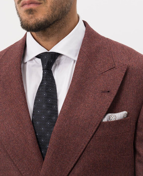 Brunello Cucinelli Blue patterned silk tie MI8850018