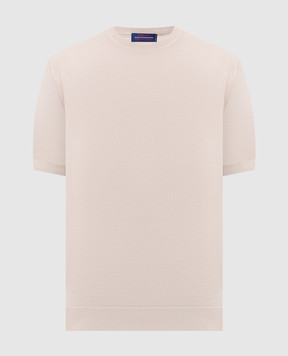 Stefano Ricci Beige wool, cashmere and silk T-shirt W505506G10W25150