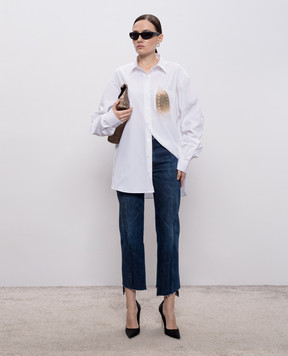 Vetements White shirt with logo embroidery ME76SH045Ww