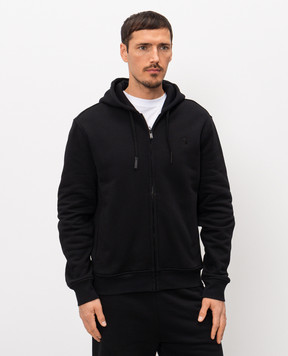 Trussardi Black sports jacket with embroidered emblem G8068000130NMF503F01