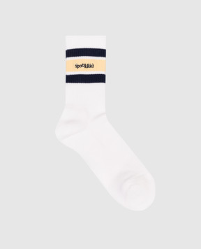 Sporty & Rich White Serif socks with logo embroidery AC00476300WH92