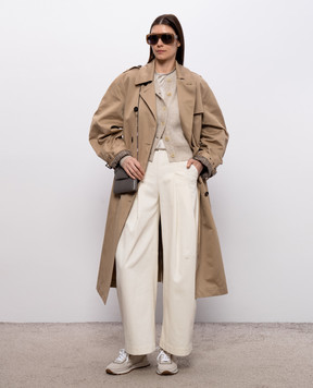 Brunello Cucinelli Ivory cardigan with wool MBG775506P