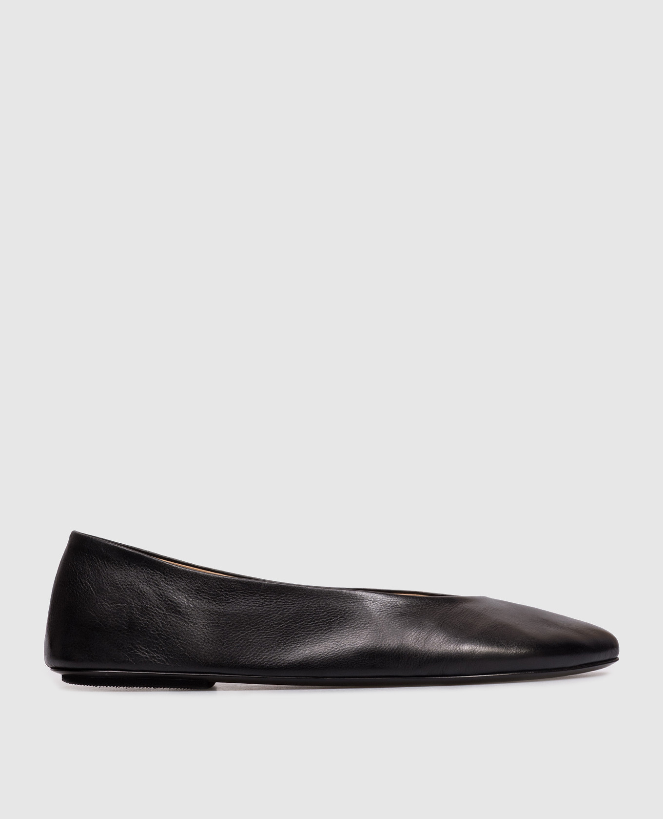 Black leather ballet flats Frondina