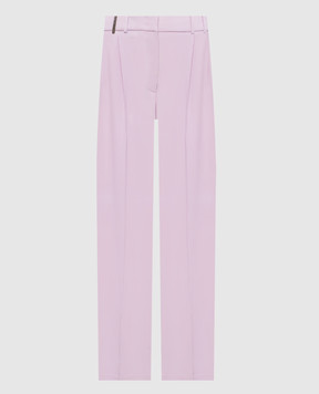 Peserico Purple pants with brand patch PM4807Z02748
