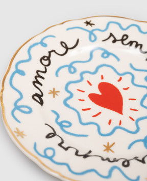 Bitossi Home White porcelain bread plate Heart PAN00101