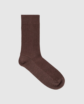 Brunello Cucinelli Brown socks with lurex MAZ225949P