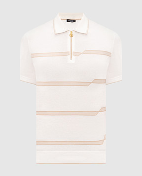 Stefano Ricci White striped polo shirt K616435P31F26105