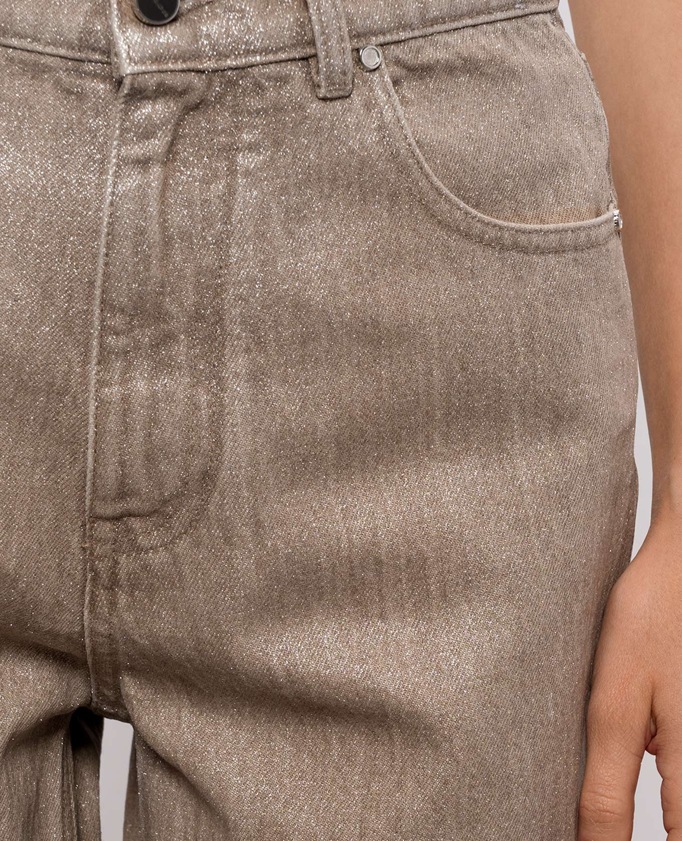 Beige jeans with lurex Kiton 5