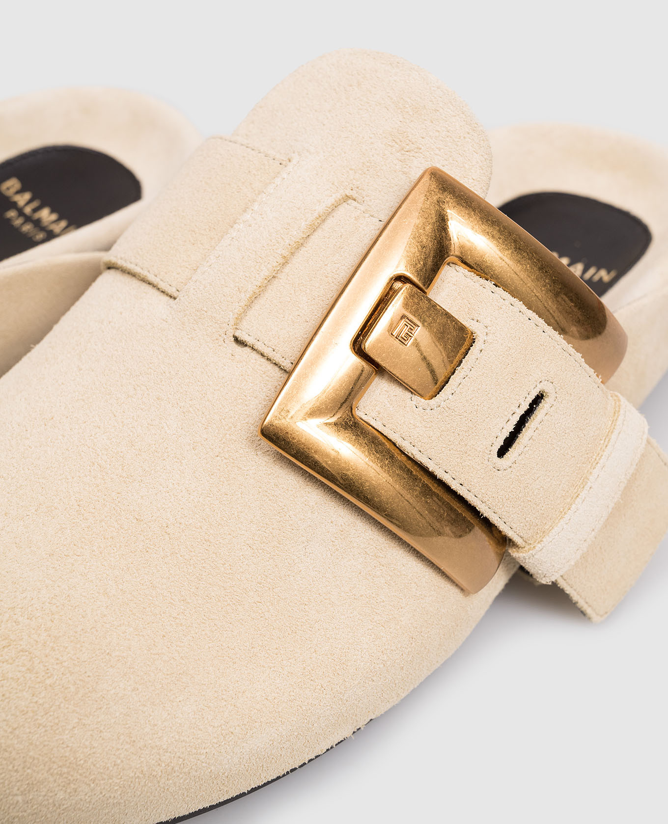 Beige suede mules PB Balmain 5