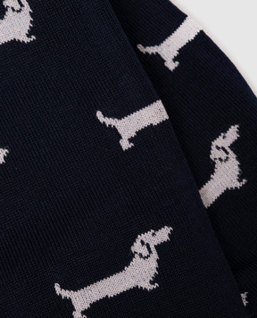 Thom Browne Blue patterned socks MAS200AY3012