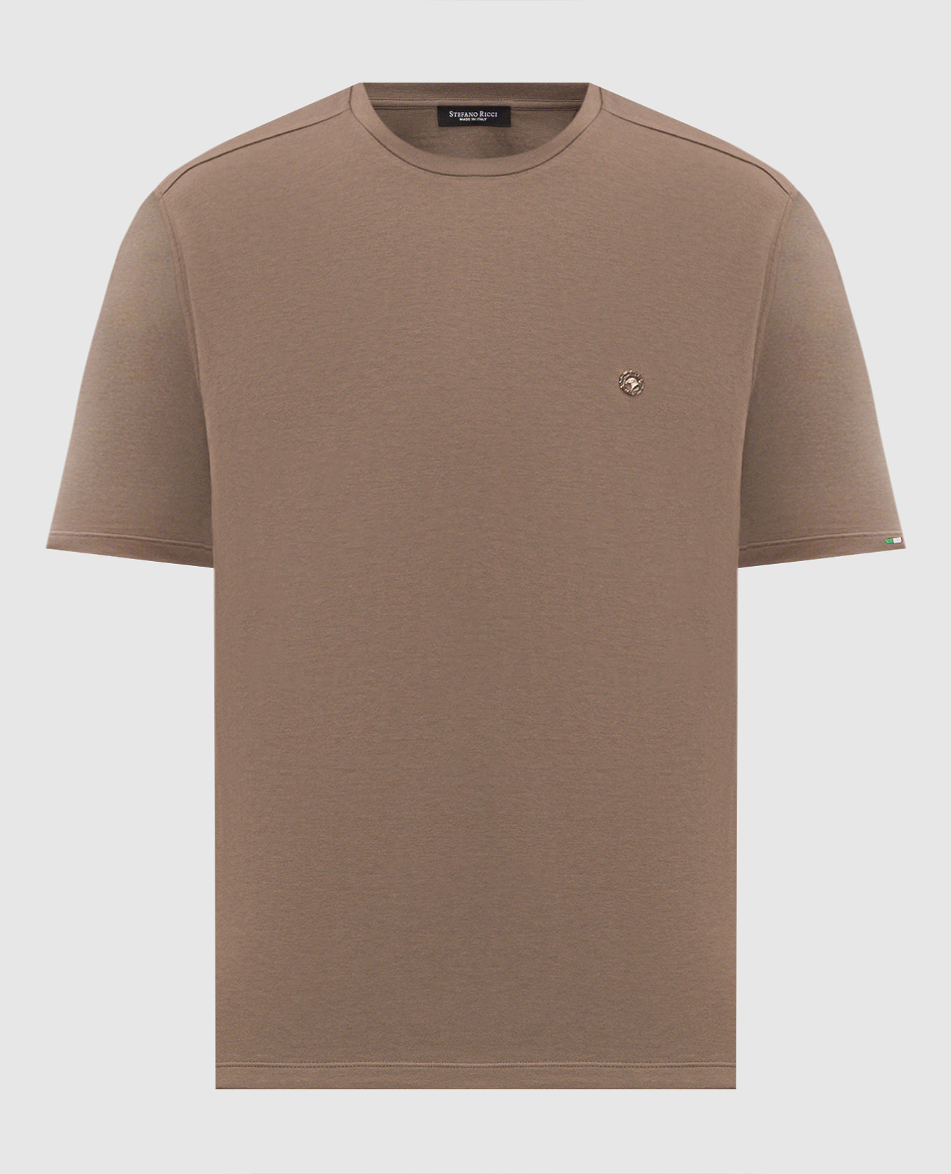 Brown T-shirt with emblem