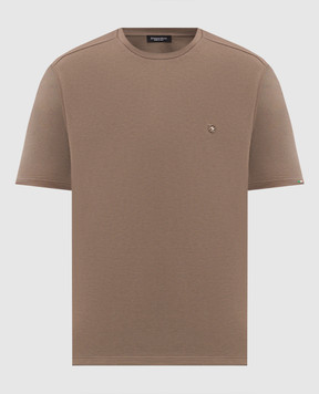 Stefano Ricci Brown T-shirt with emblem SFRMNH6104920803