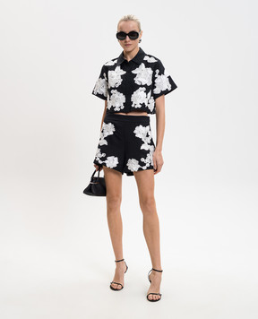 Simkhai Sammie Soutache Black Shorts with Applique 1264120SW