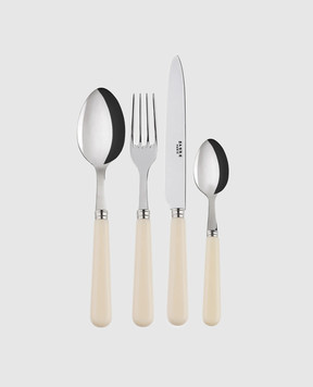 Sabre Paris Pop Unis Beige Cutlery Set for 6 People POPUNISMISIVORY24pz