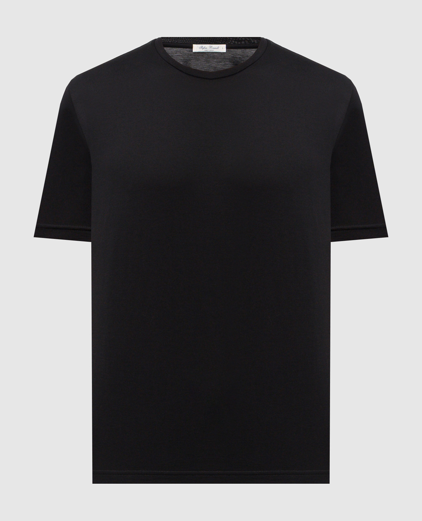 

ENNO black silk t-shirt Stefan Brandt