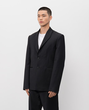Heliot Emil Black wool Derby jacket M04054