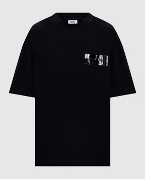 Vetements Black t-shirt with logo print ME76TR148Bw