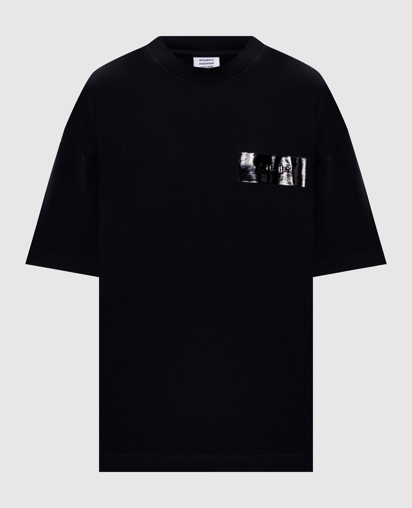 Black t-shirt with logo print Vetements