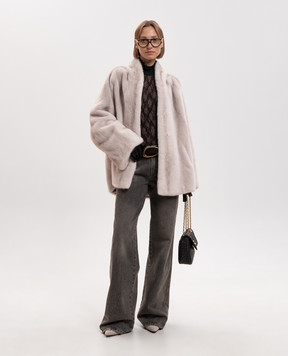Rindi Beige mink fur coat 073VS026