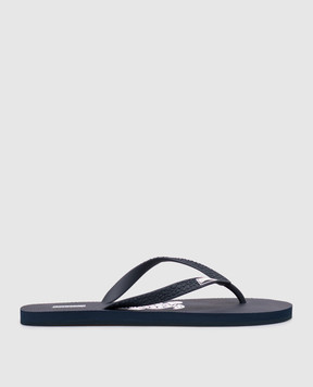 Vilebrequin Blue flip-flops with textured logo COPU3500