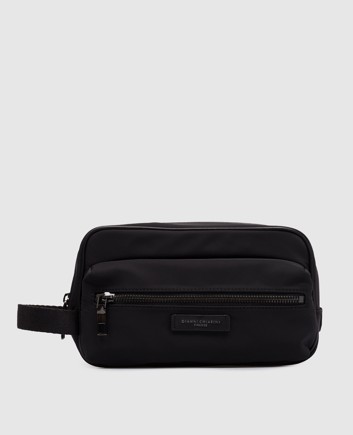 

Black Oslo toiletry bag with logo Gianni Chiarini