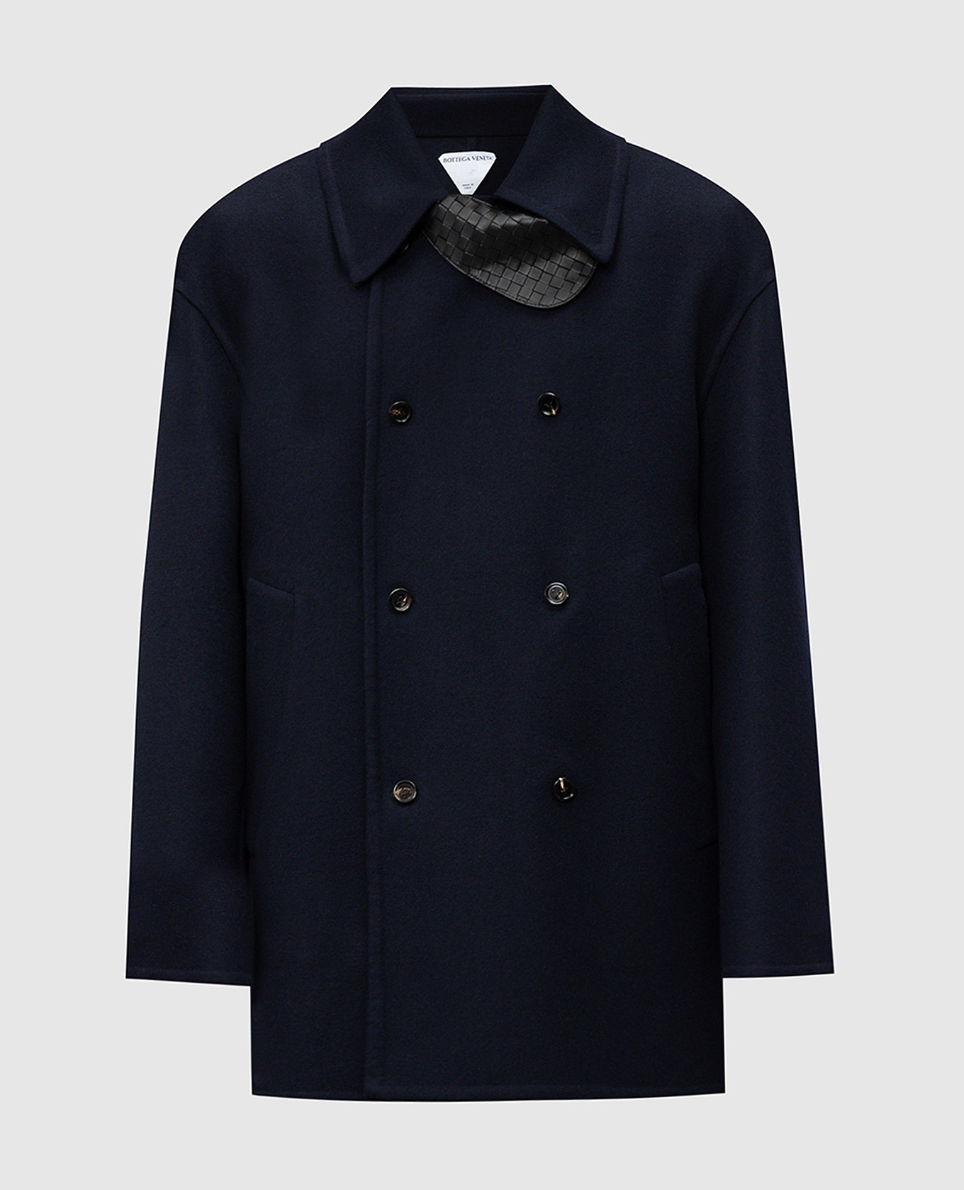 Blue double-breasted cashmere coat Bottega Veneta