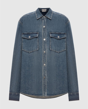 JW Anderson Blue denim shirt with patch DS0016PG1855