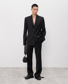 Heliot Emil Black wool Derby jacket M04054