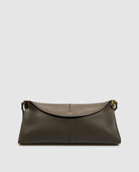 Balmain Brown leather trapezoid bag 64-83 HN0BL096LMRK