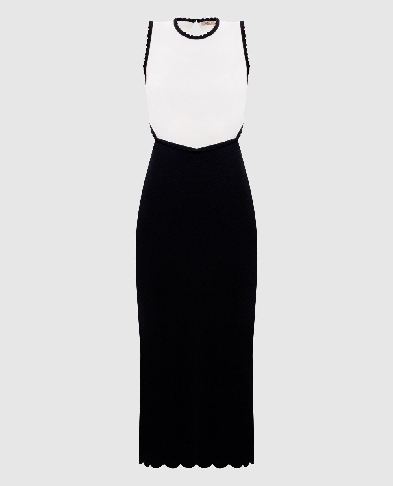 

Midi dress with a figure-hugging neckline Twinset, Black