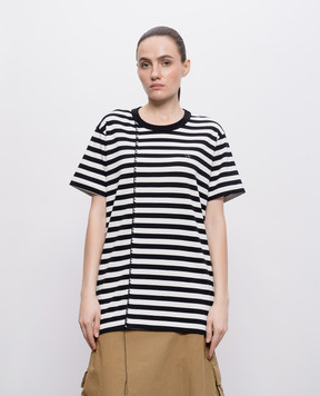 Y`S Yamamoto Striped T-shirt with monogram YKT72055