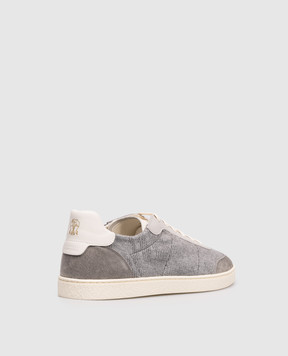 Brunello Cucinelli Gray combination sneakers MZUTSGJ344