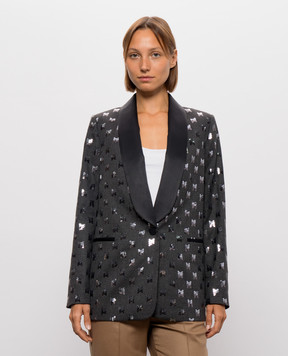 Peserico Gray jacket with sequins A01743D03707