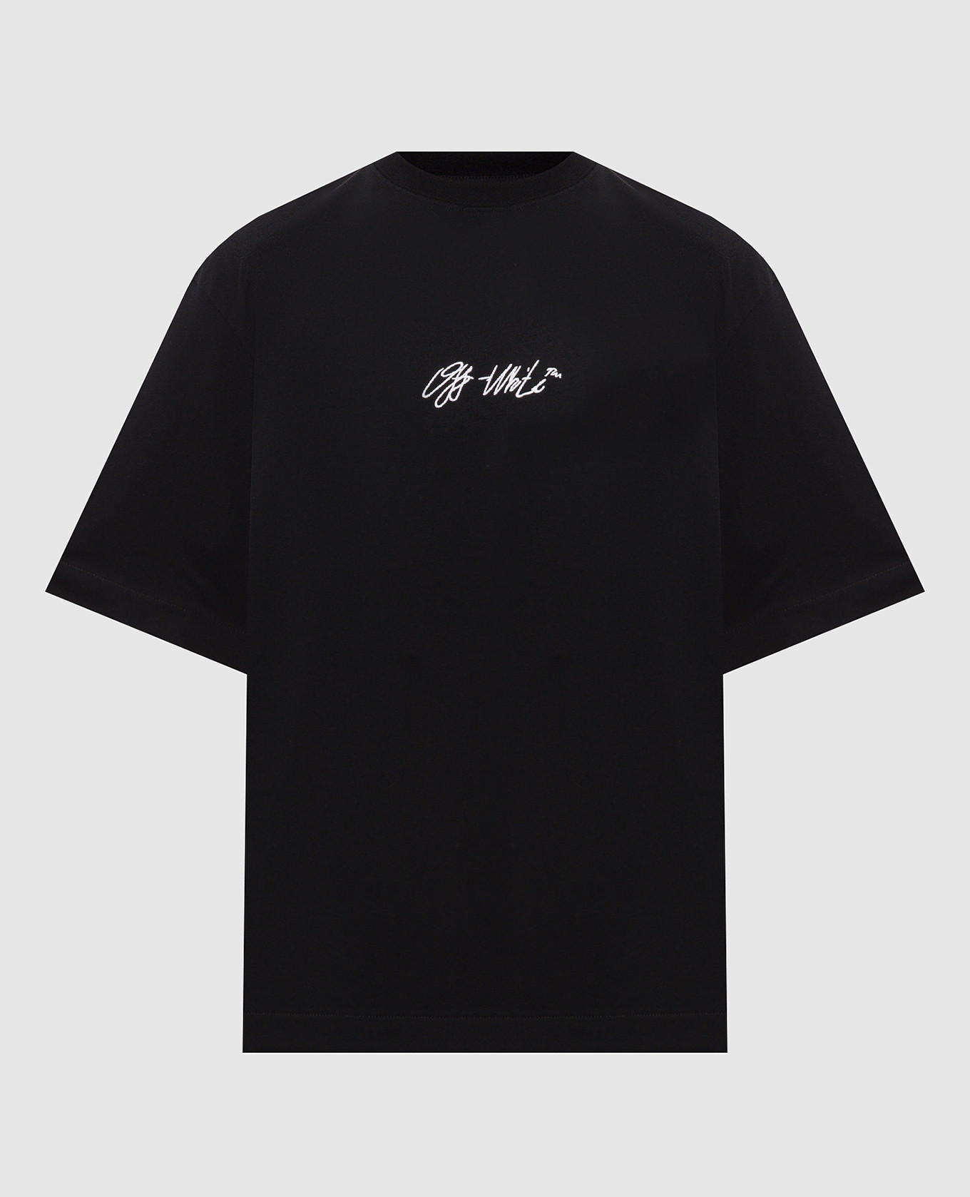 Black T-shirt with embroidered logo