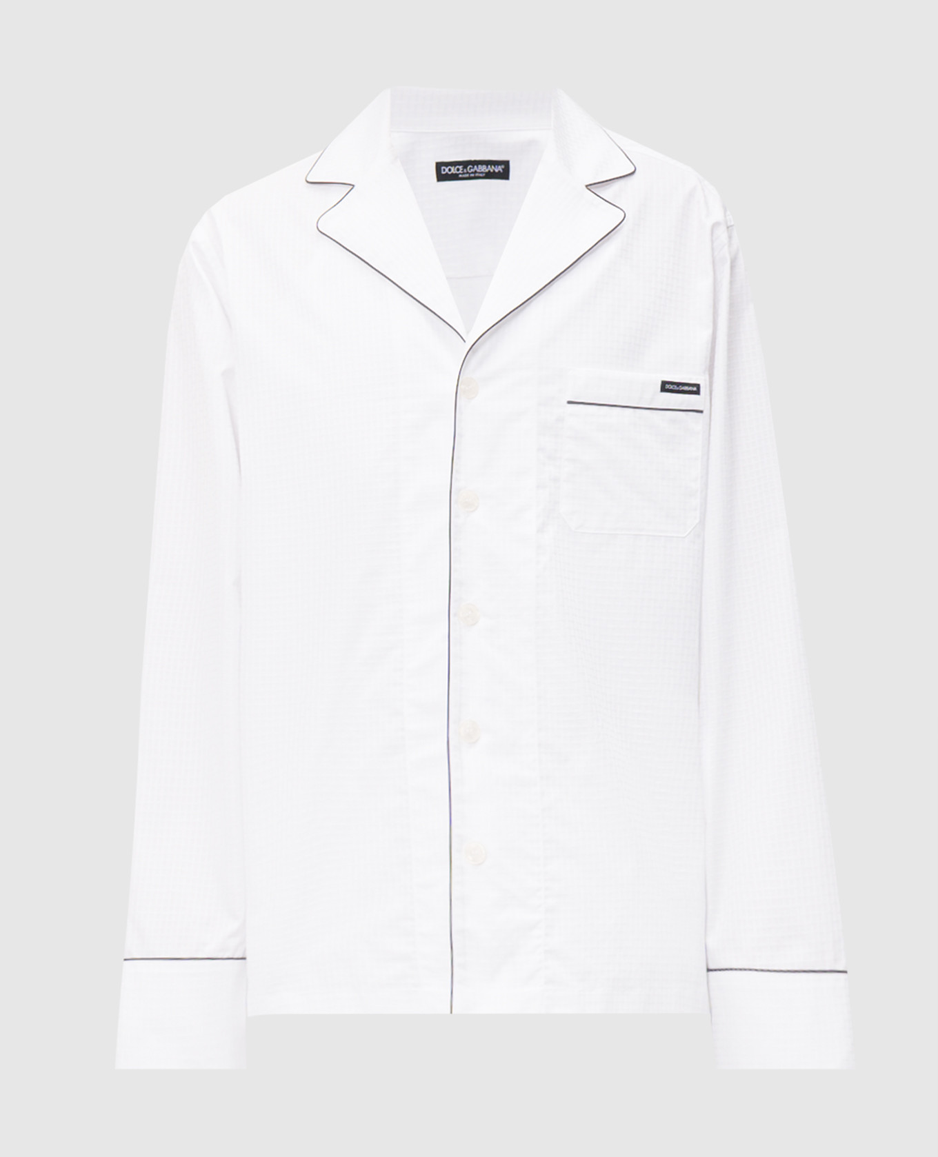 Chemise blanche à carreaux style pyjama