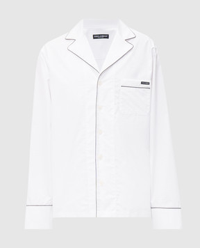 Dolce&Gabbana White checkered pajama-style shirt G5OI9TFU5YX