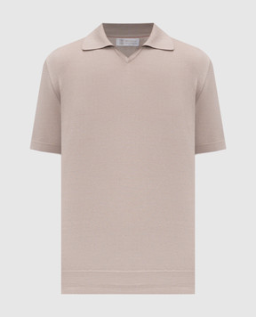 Brunello Cucinelli Beige polo collar t-shirt M29800145