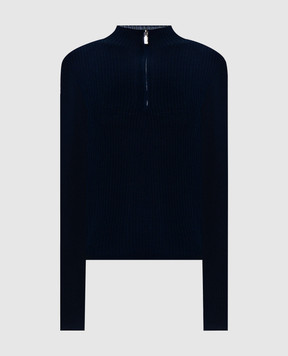 Max & Co Blue wool jumper with logo MCOMOSCHEA
