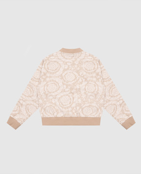 Versace Children's beige sports jacket with a pattern 10227431A16796