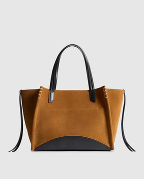 JW Anderson Brown suede tote bag Loafer Cabas HB0793LA0361