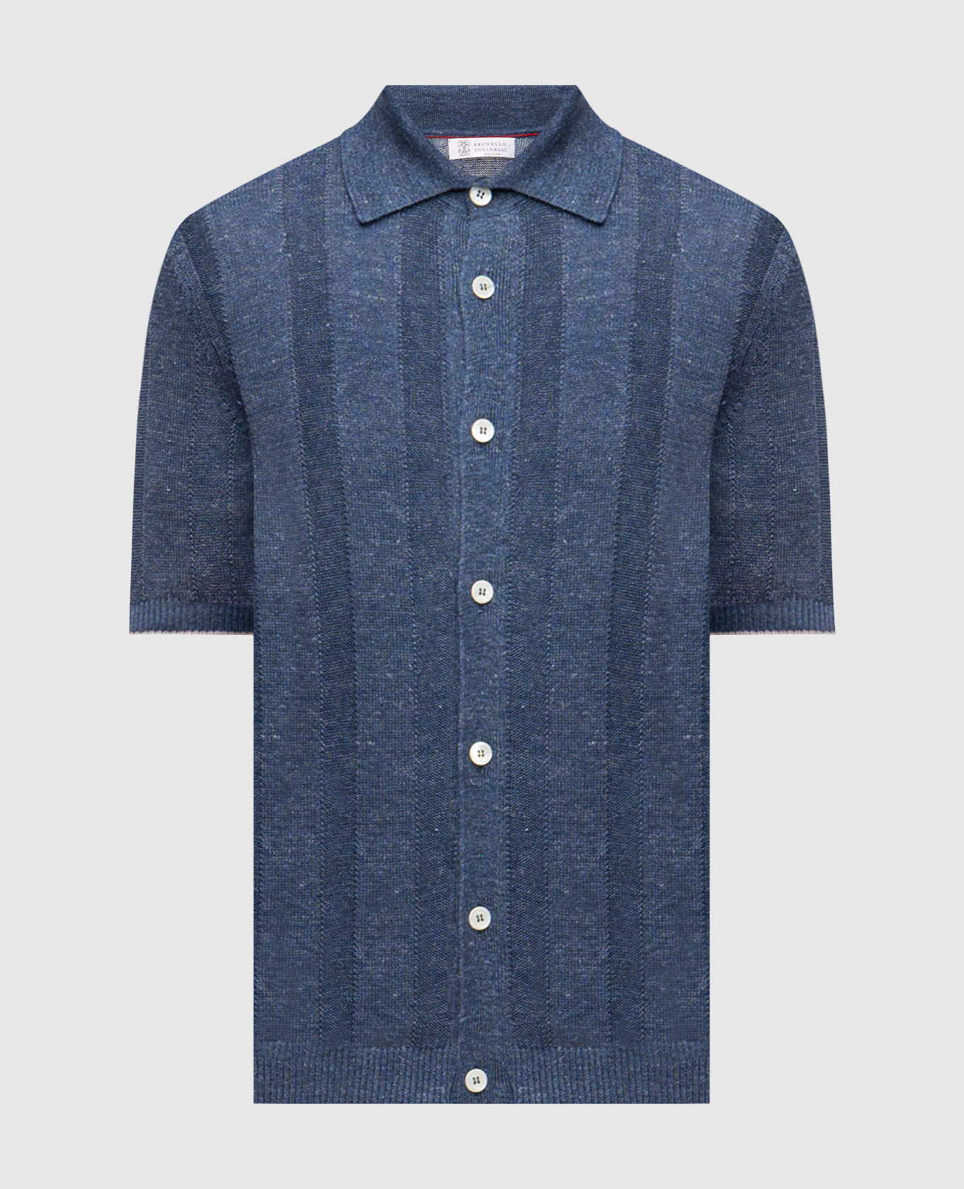 Blue cardigan with linen
