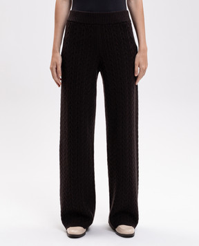 Agnona Brown cashmere sweatpants K7120106K080Q
