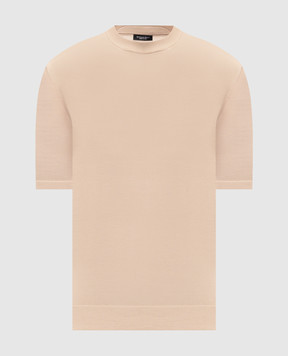 Stefano Ricci Beige silk T-shirt K616006G12F26102