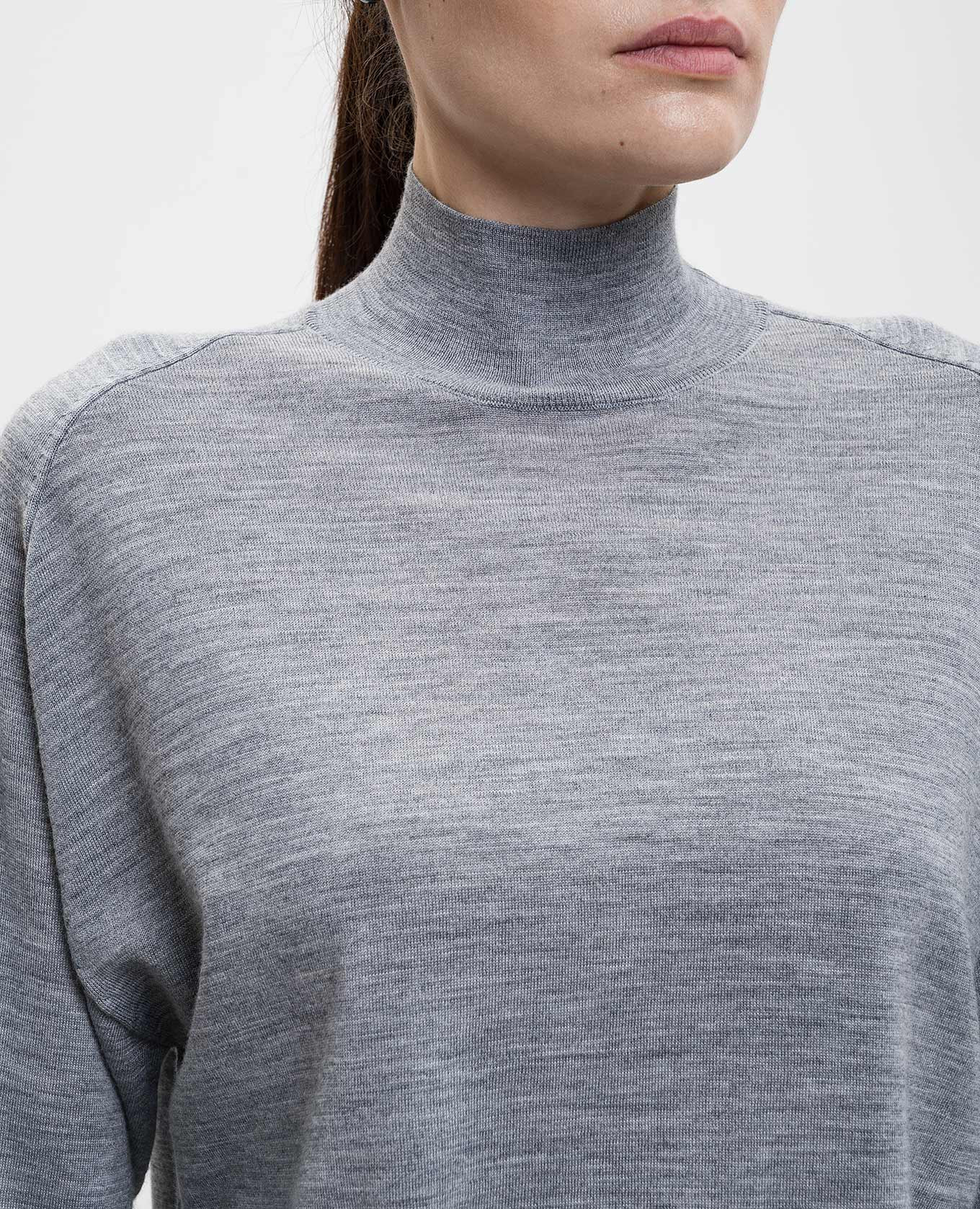 

Grey melange wool golf jacket Peserico