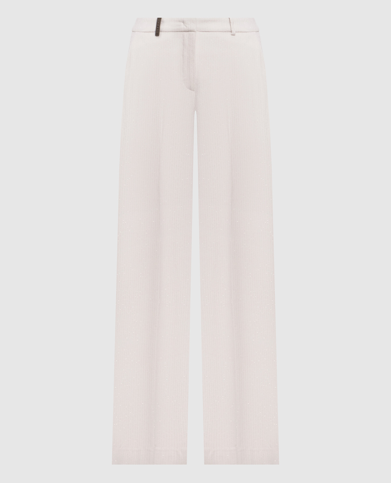 Pink corduroy pants with lurex
