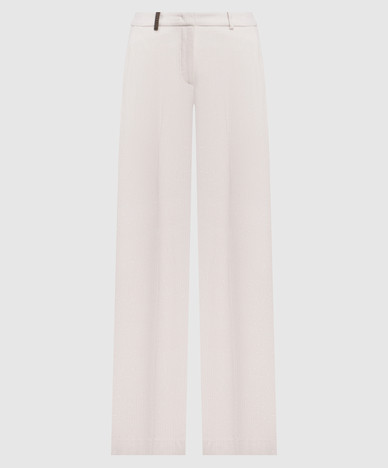 Pink corduroy pants with lurex